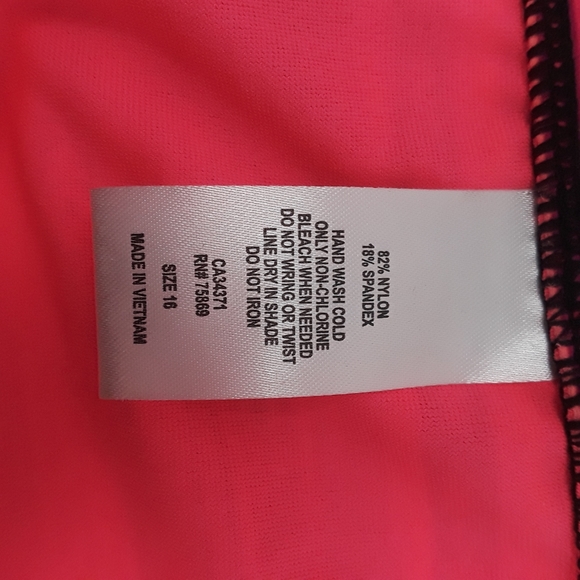 Gossip Girl Two Piece Bikini Swim Suit Blue Pink Aztex Stripe Size 16 Swimwear - Picture 8 of 14